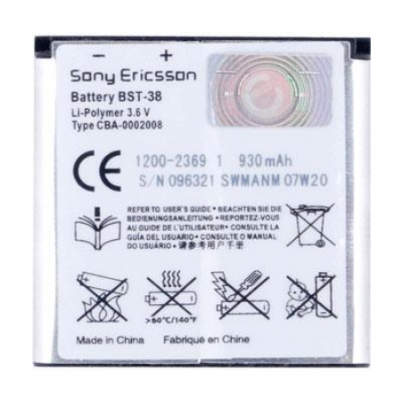 Аккумулятор Sony Ericsson BST-38