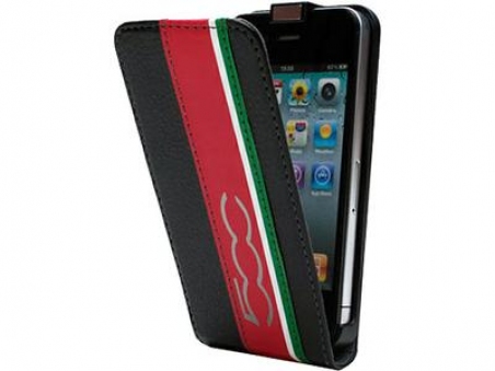 FIAT 500 Stripes flip leather case for iPhone 4