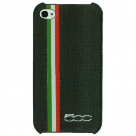 FIAT 500 Carbon stripes back cover for iPhone 4
