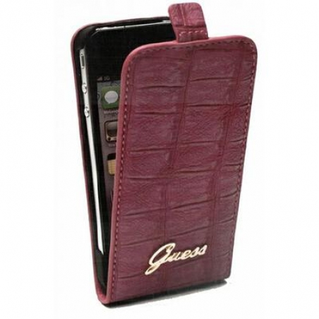 GUESS Croco mat flip case for iPhone 4
