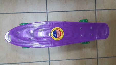 Скейт Penny Board Original Fish фиолетовый-светящиеся