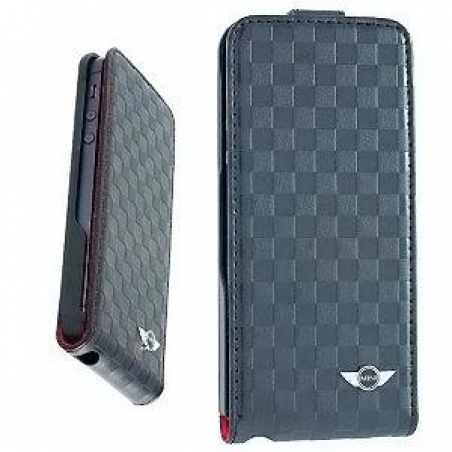 MINI Cooper Chequered flip leather case for iPhone 4