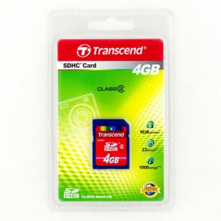Карта памяти Transcend SDHC 4Gb class 2