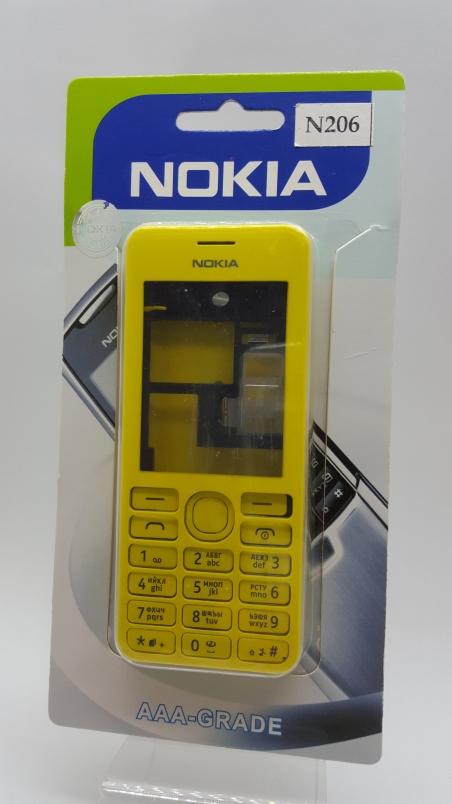 Корпус Nokia 206 yellow - желтый