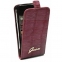 GUESS Croco mat flip case for iPhone 4